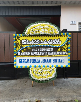 Papan Bunga Duka di Binjai Utara